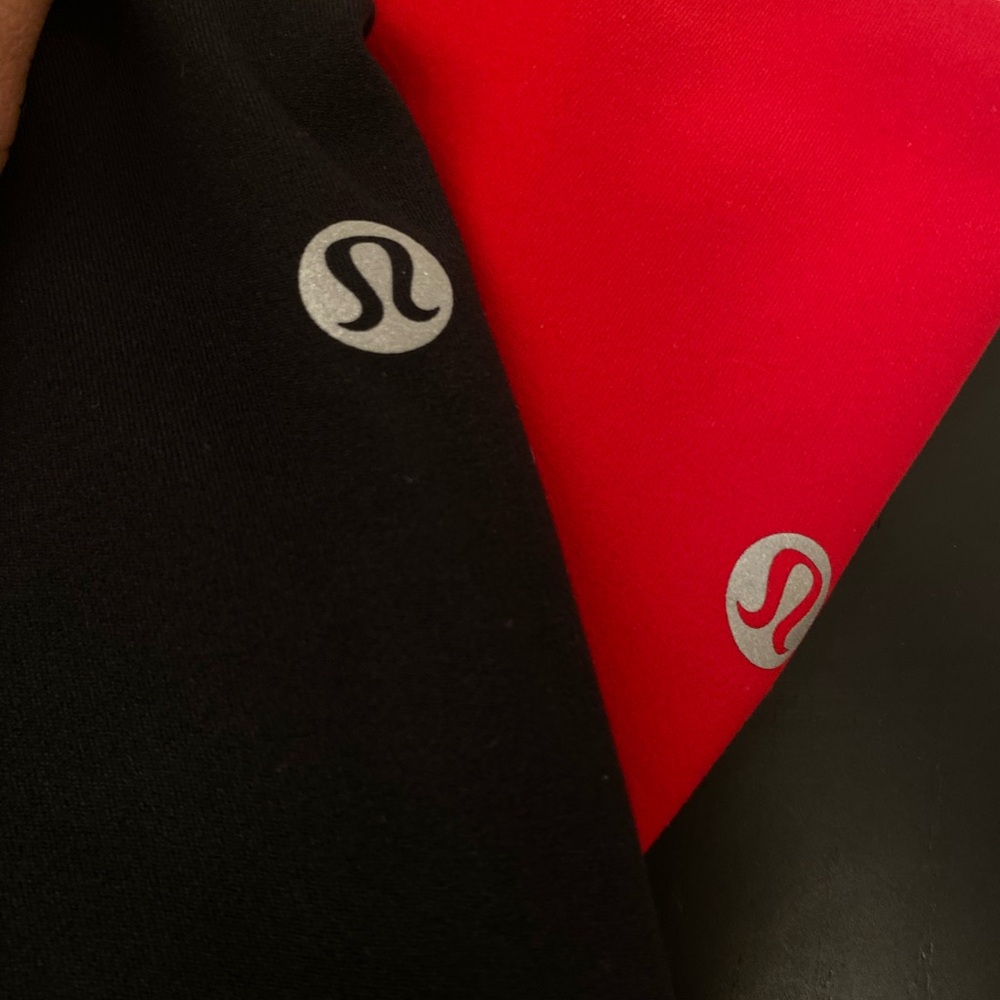 Lululemon Black and Red Leggings
